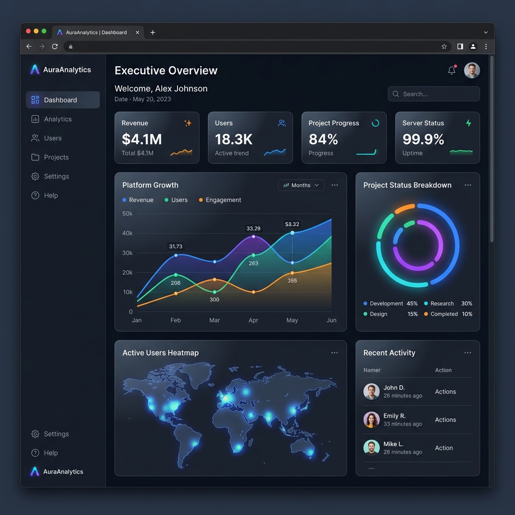 GemSphere Dashboard Mockup